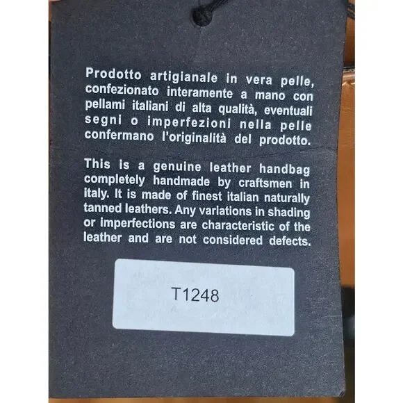 Valentina Fiore Made in Italy with Finest Leather Crossbody Stud Bag. NWT, New - Picture 7 of 10